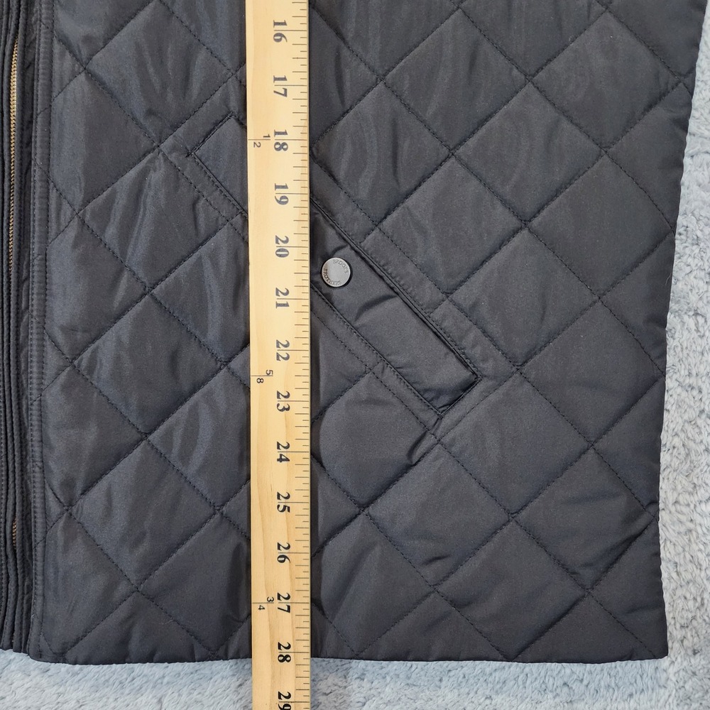Brooks Brothers Puffer Quilted Vest Men's 2XL Black Key Food Logo Full Zip EUC - Picture 10 of 11